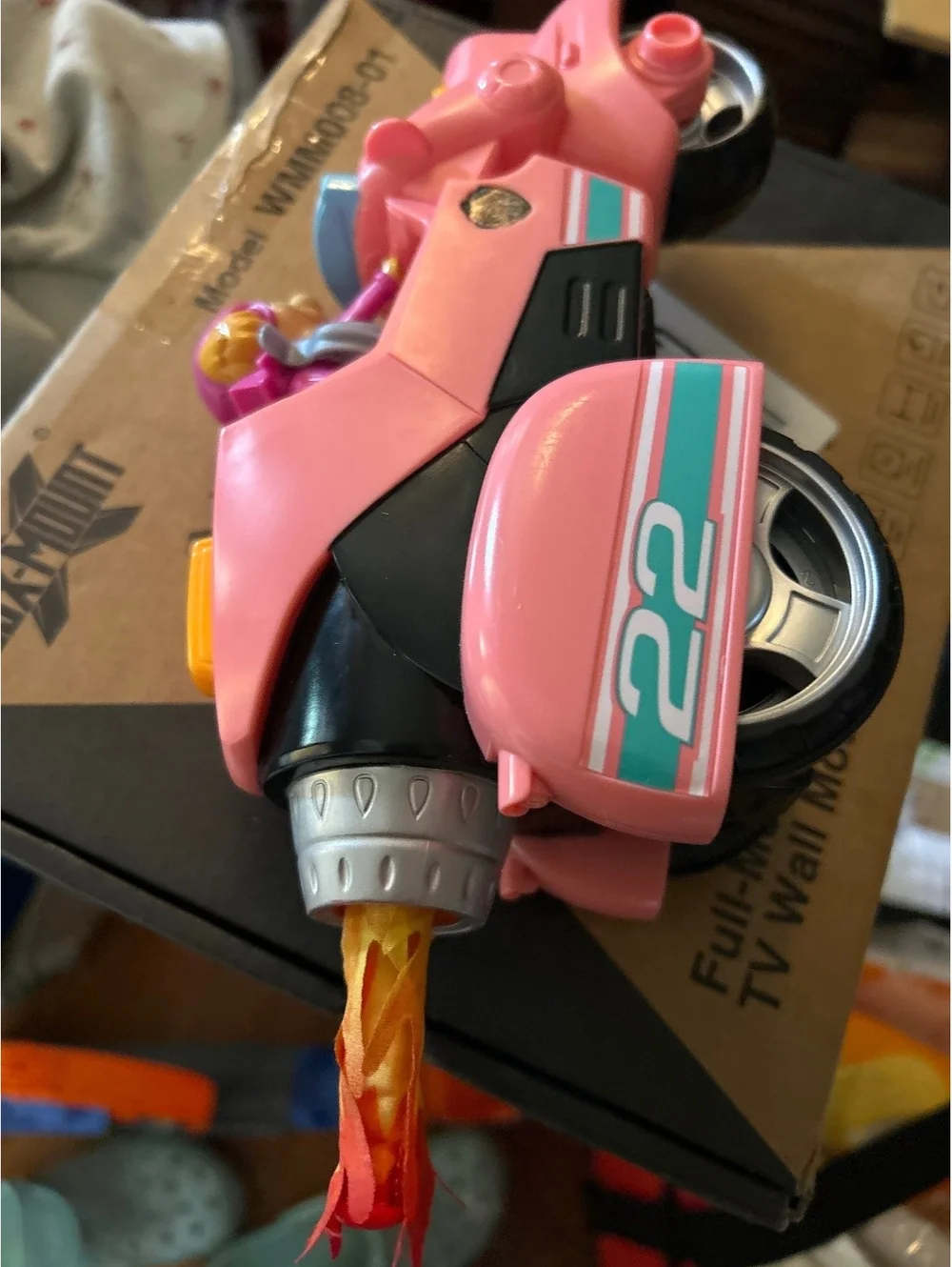 Paw Patrol Skye's Pink Motorcycle Toy with Flames